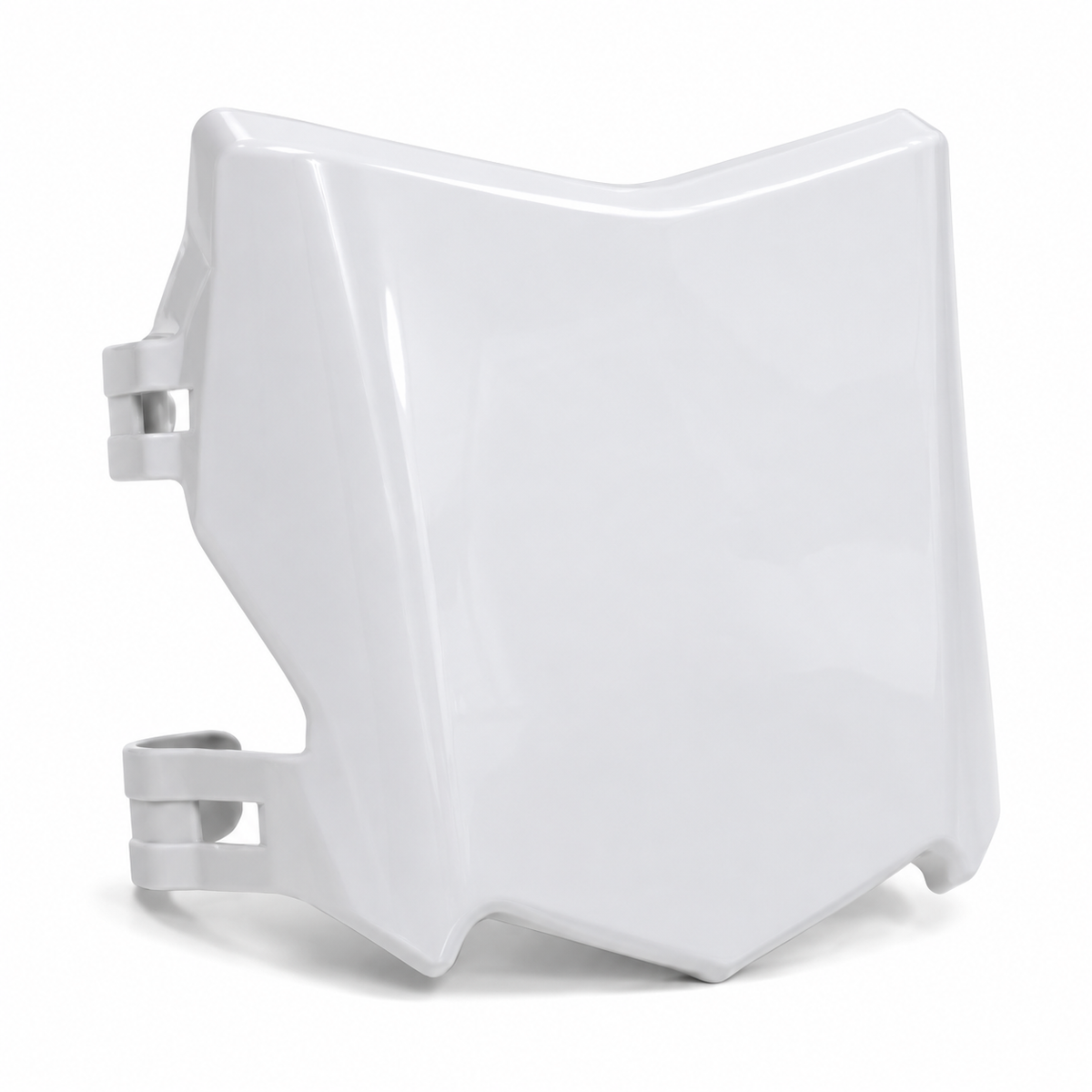 White Glossy Moto Cutz plate